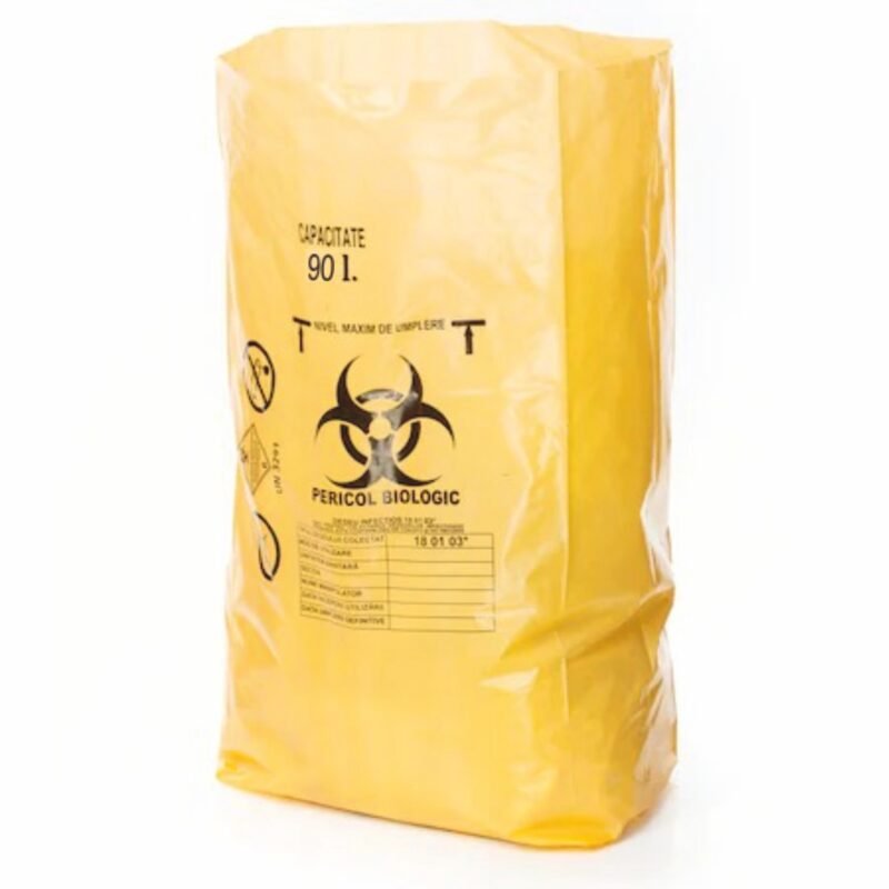 saci 60 l – pericol biologic – 50 bucați/set
