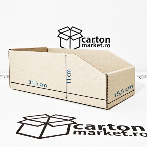 cutie raft s, carton tip co3 / ondula b, 625 x 255 x 105, culoare carton:natur