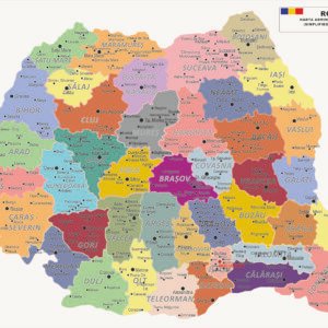 romania harta administrativa simplificata